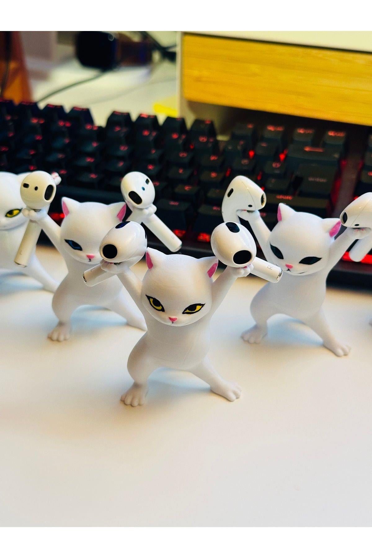 Mıknatıslı Kulaklık Tutucu Kedi - Hızlı Kulaklık Standı
