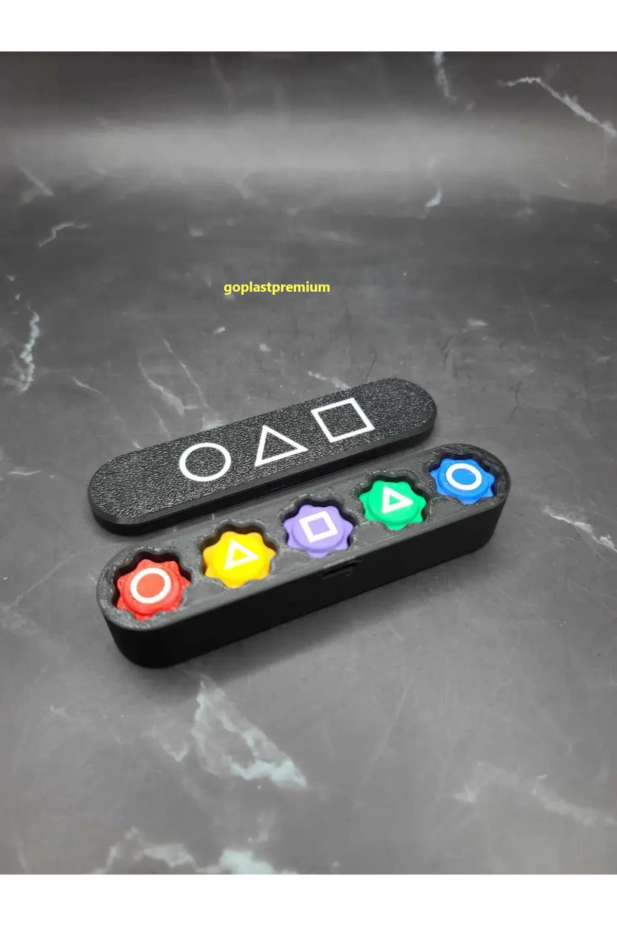 Morpiko - Squid Game Gonggi Beş Taş Oyun Seti, Özel Kutulu,demir Bilyeli Sesli Model