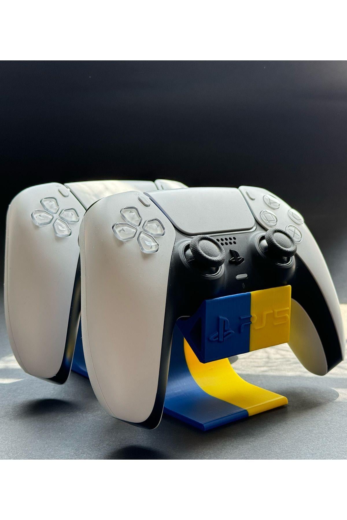 Ps5 2'li Dualsense Kol Standı Joystick Tutucu Mavi-Sarı