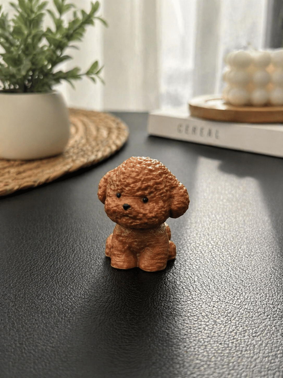 Sevimli Köpek Toy Poddle Araba Süsü, Masa Süsü, Minik Süs Hediye - 5 adet