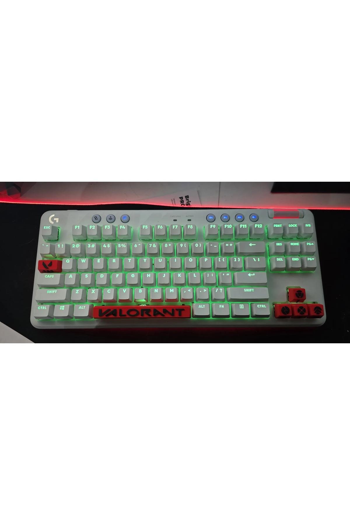 Valorant Keycaps Mekanik Klavye Tuşu - 6 Adet - Kırmızı