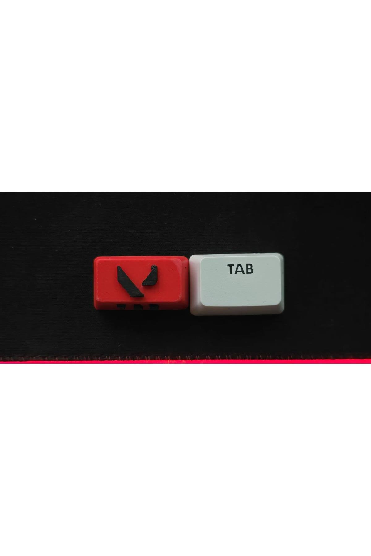 Valorant Keycaps Mekanik Klavye Tuşu - 6 Adet - Kırmızı