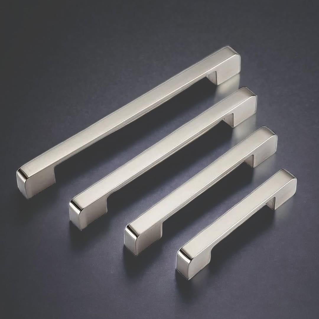 Arel 128 mm İnox Kulp Mobilya Dolap Çekmece Vestiyer Kulpları-İMZA