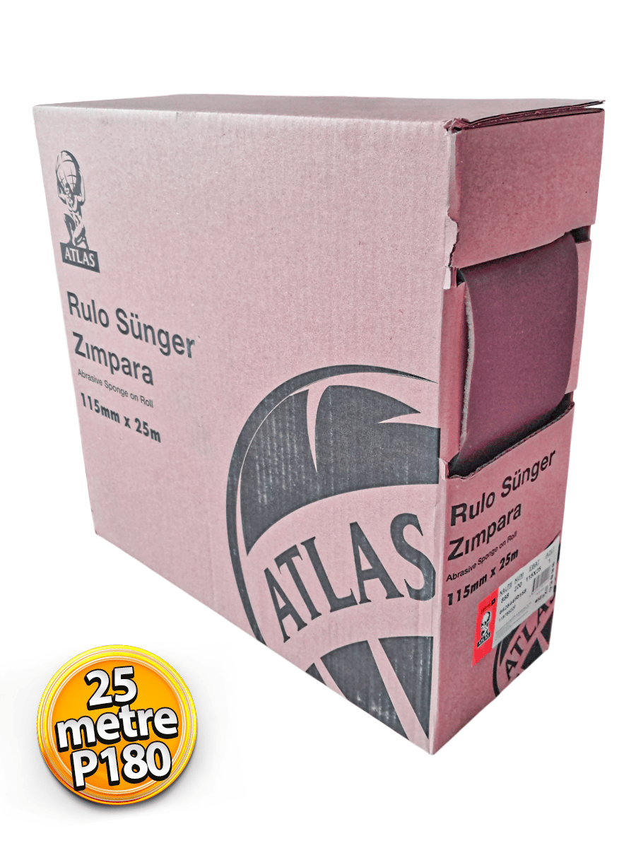 Atlas Rulo Soft Sünger Zımpara Bronze 888 115 mm 25 Metre P180 Kum-Atlas