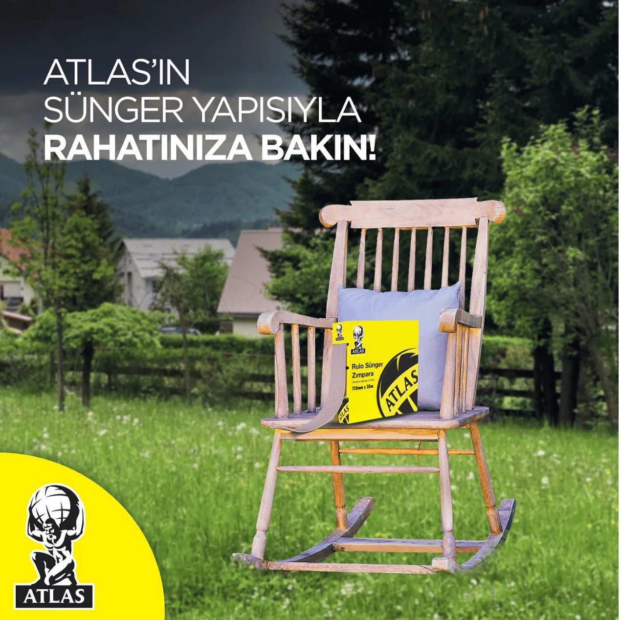 Atlas Rulo Soft Sünger Zımpara Gold 115 mm 25 Metre P220 Kum-Atlas