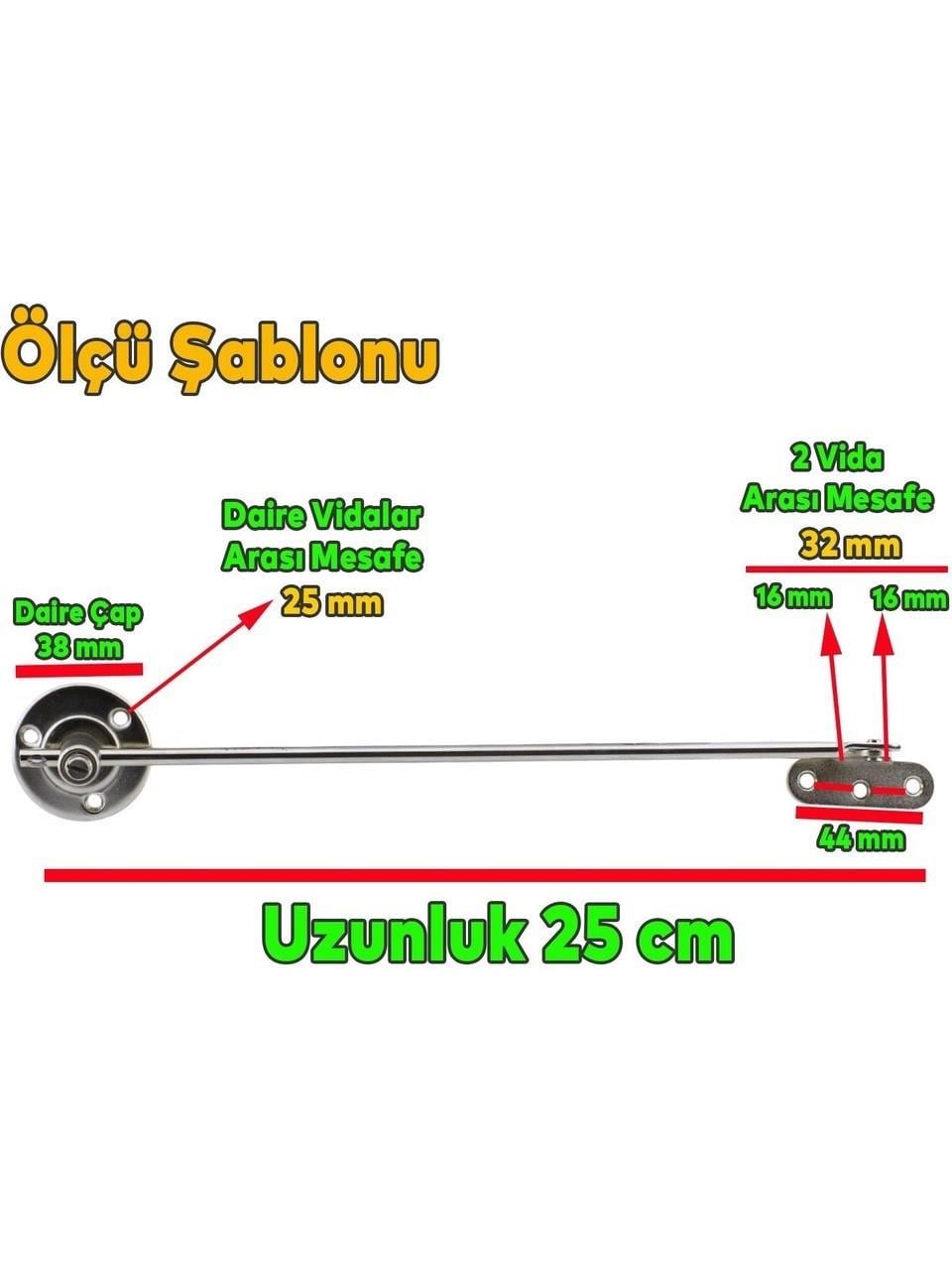 Düşer Kapak Makası Vidalı Dolap Çekmece Metal 25 Cm Sessiz Açma Kapama Amortisör Piston Nikel Bar-ŞEN