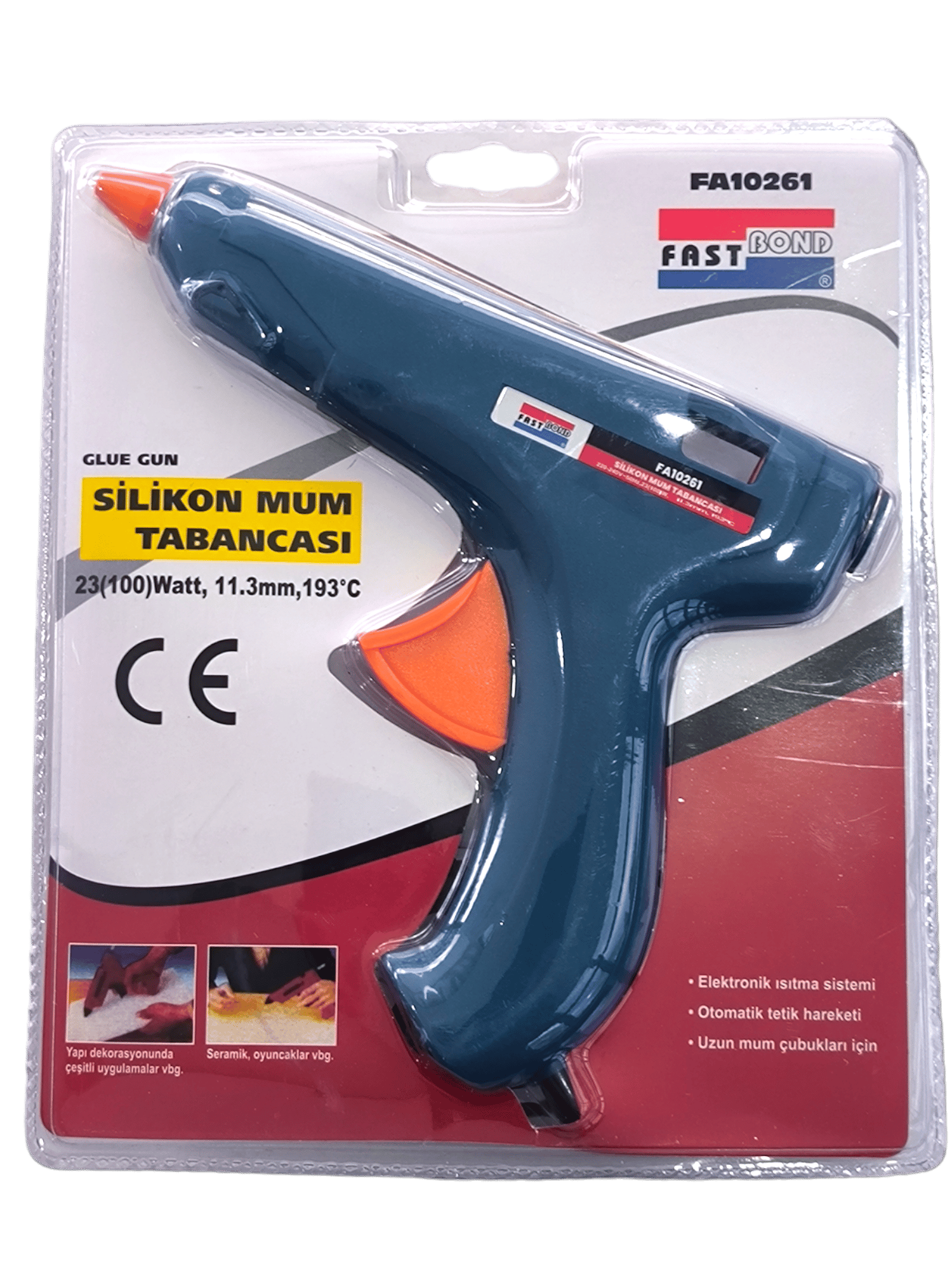Fastbond FA-10261 Elektrikli Silikon Mum Tabancası 100 W 11.3 mm-FASTBOND