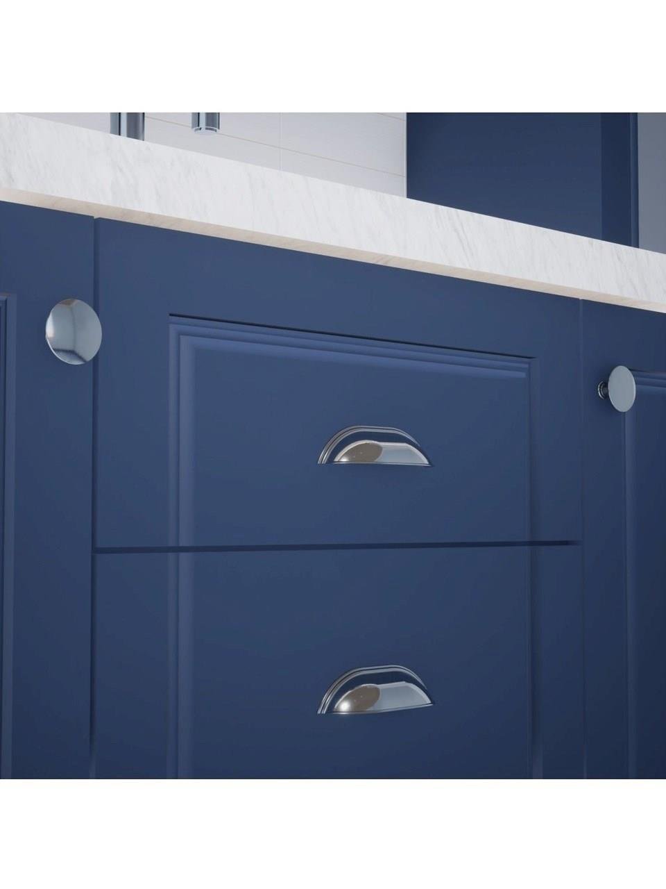 FDS Çanak Kulp - 64 mm Krom Mobilya Kulp (Dolap, Çekmece, Vestiyer Uyumlu)-İMZA