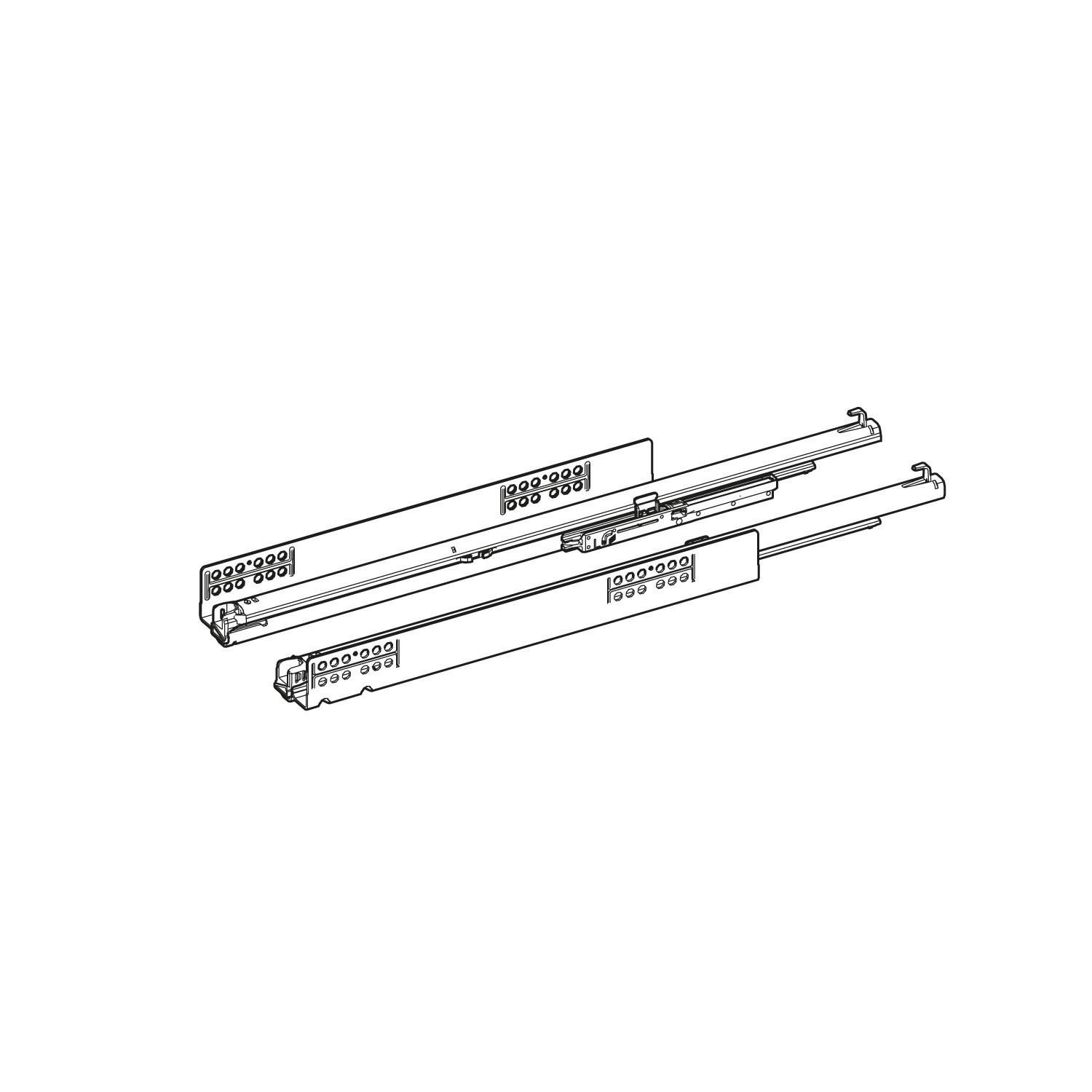 Hettich Quadro 45 Cm Bas Aç Tek Açılım Ray Çekmece Rayı Basaç Ray Mandal Dahil-Hettich