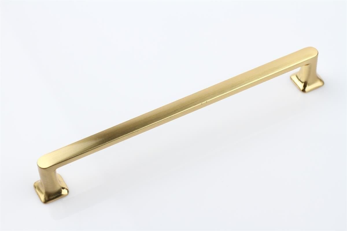 Manço 128 mm Mat Altın Kulp Mobilya Dolap Çekmece Vestiyer Kulpları-İMZA