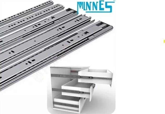 Minnes 43 mm 35 cm Teleskopik Ray Çekmece Kızağı Çekmece Rayı-Minnes