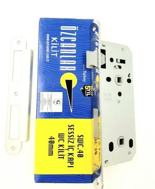 Özcanlar 40/23 mm Kapı Kilidi Wc Saten Sessiz-Özcanlar