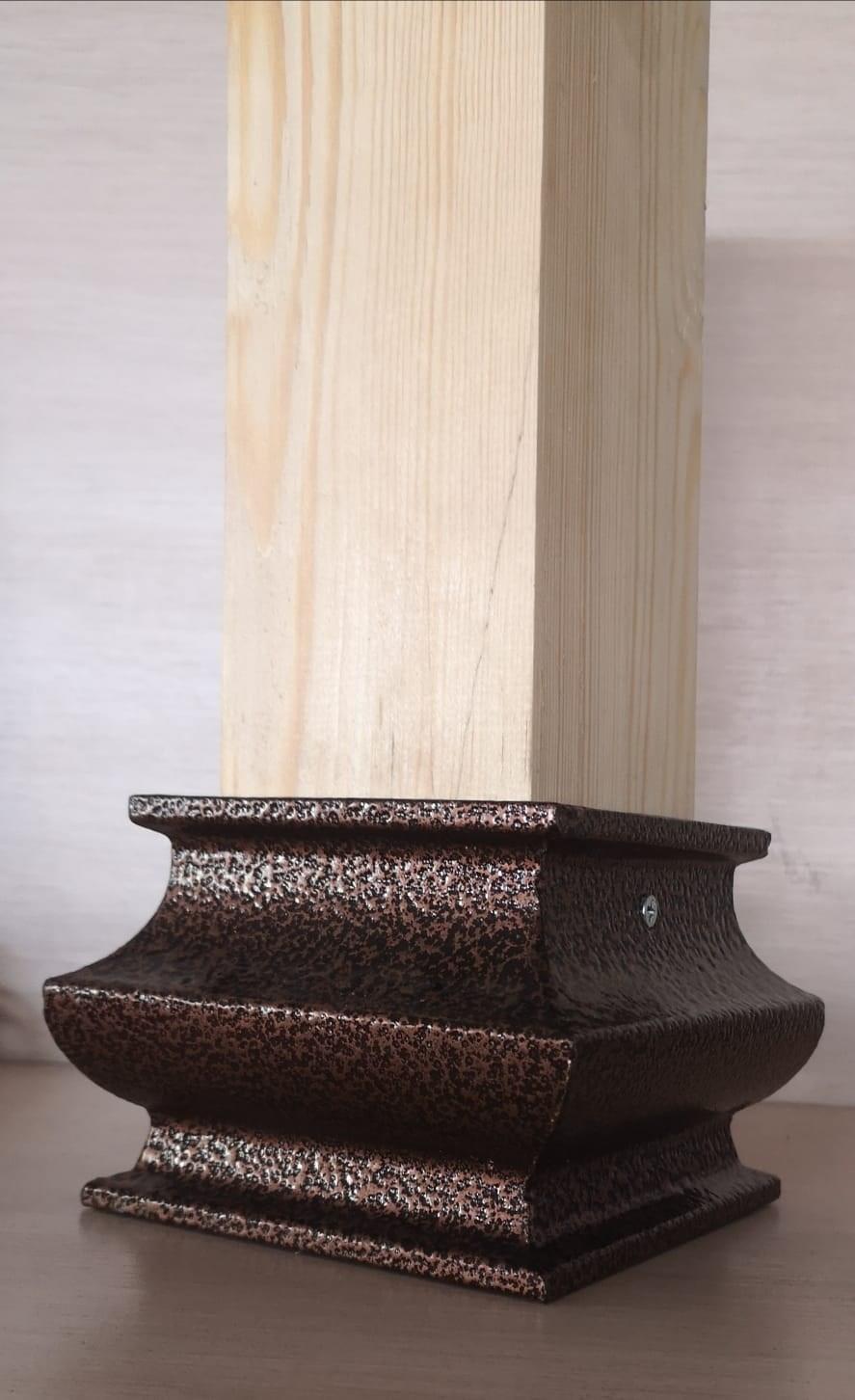 Pergule Japon Ayak 9,5x9,5 Cm Bakır Dövme Kamelya Çatı Pergole Ahşap Pergola Sundurma Direkler Için-ZİRVE HIRDAVAT