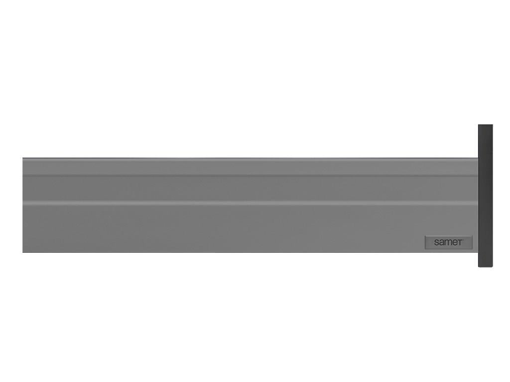 Samet AlphaBox Bordürsüz Metal Yanaklı Gri Çekmece Seti Rayı / 50 Cm-SAMET