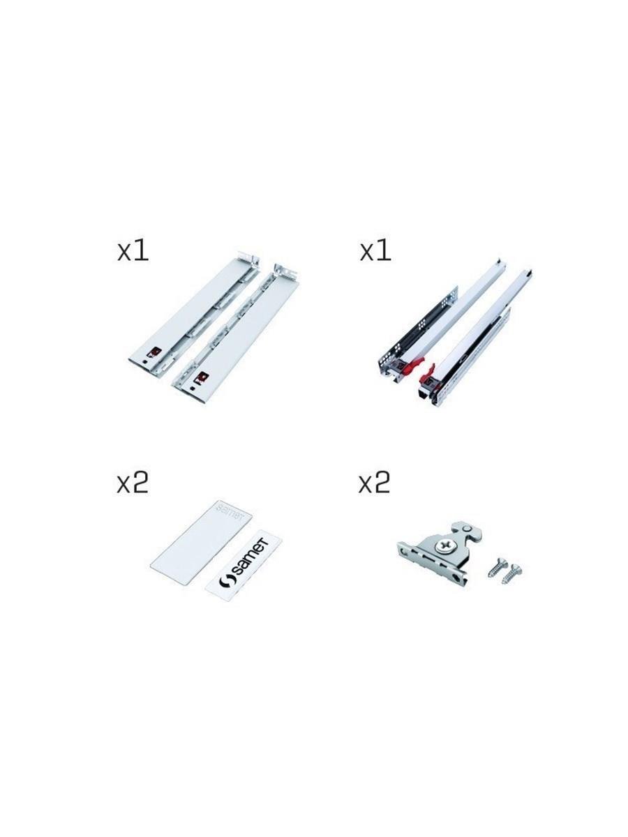 Samet Flowbox 192/18 50 cm Antrasit Frenli Çekmece | Yavaşlatıcı ve Tam Açılım Özellikli-SAMET