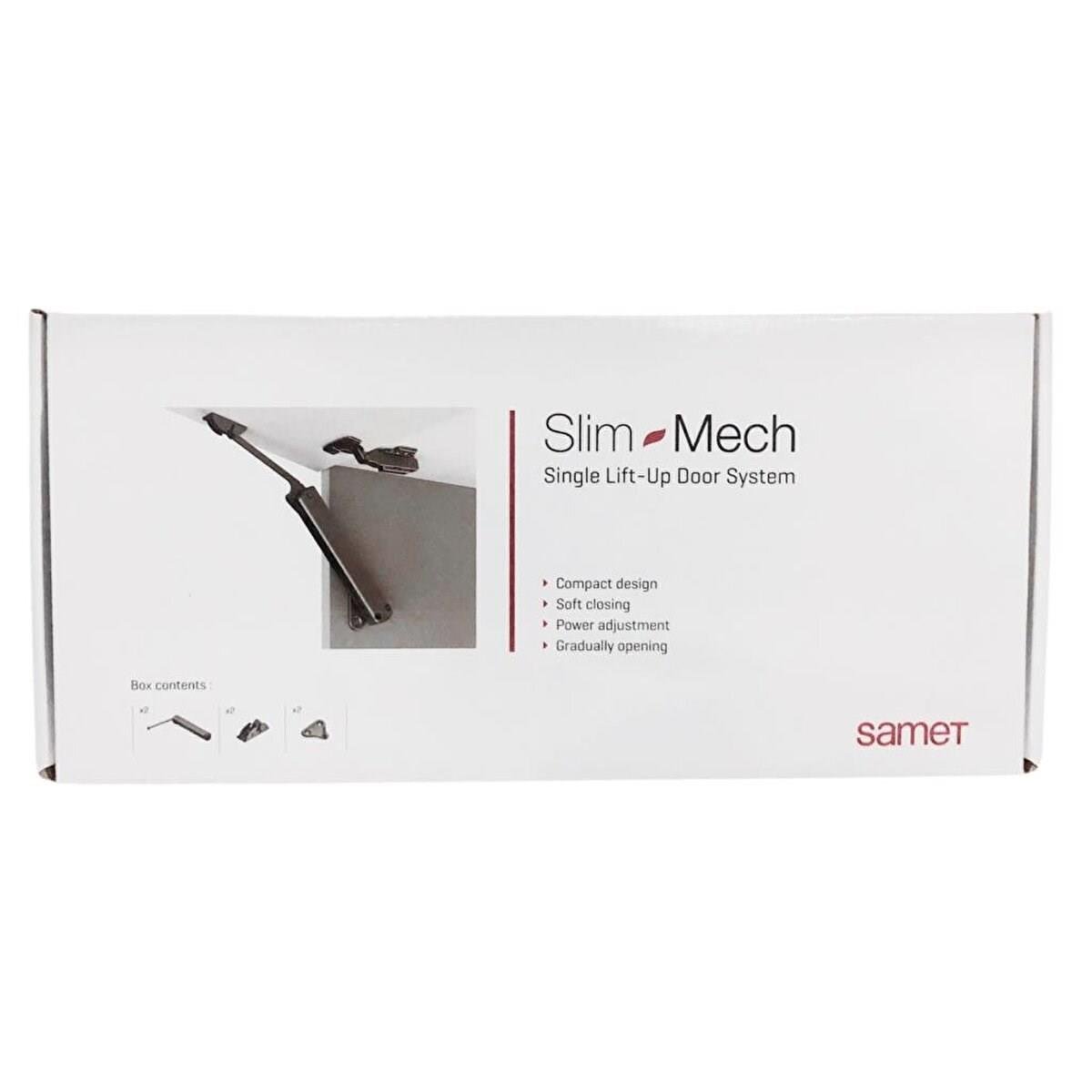 Samet Slim Mech C Tek Kapak Mekanizma 1 Adet Dolap Amortisörü Gazlı Piston Kapak Hidroliği-SAMET