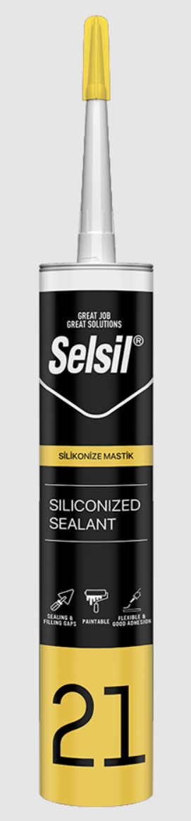 Selsil 21 Silikonize Antrasit Gri Mastik 500gr-Selsil