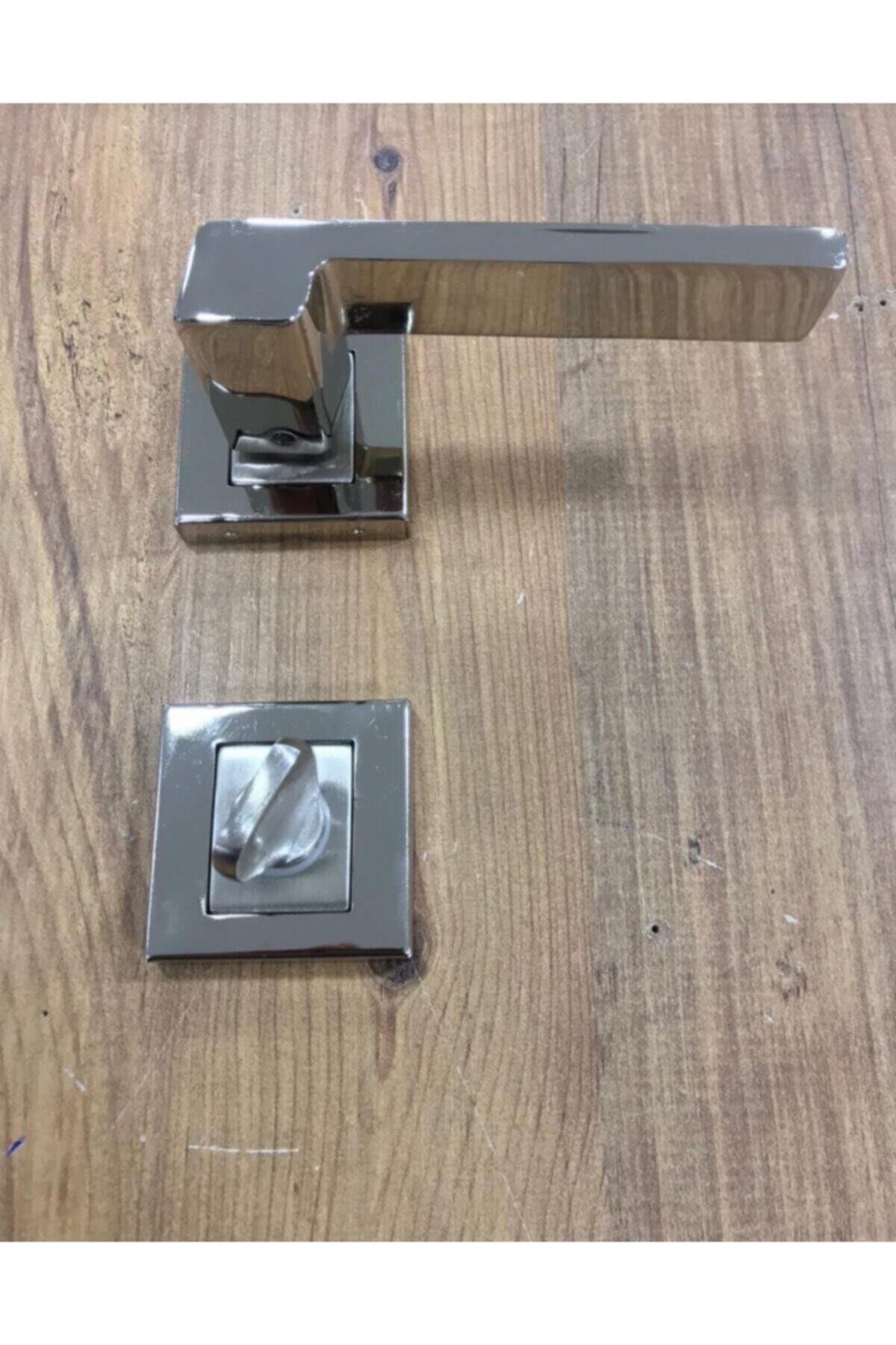 Sofuoğlu Anka Alm.Kare Rozetli Nikel Saten Wc Kapı Kolu-SOFUOĞLU