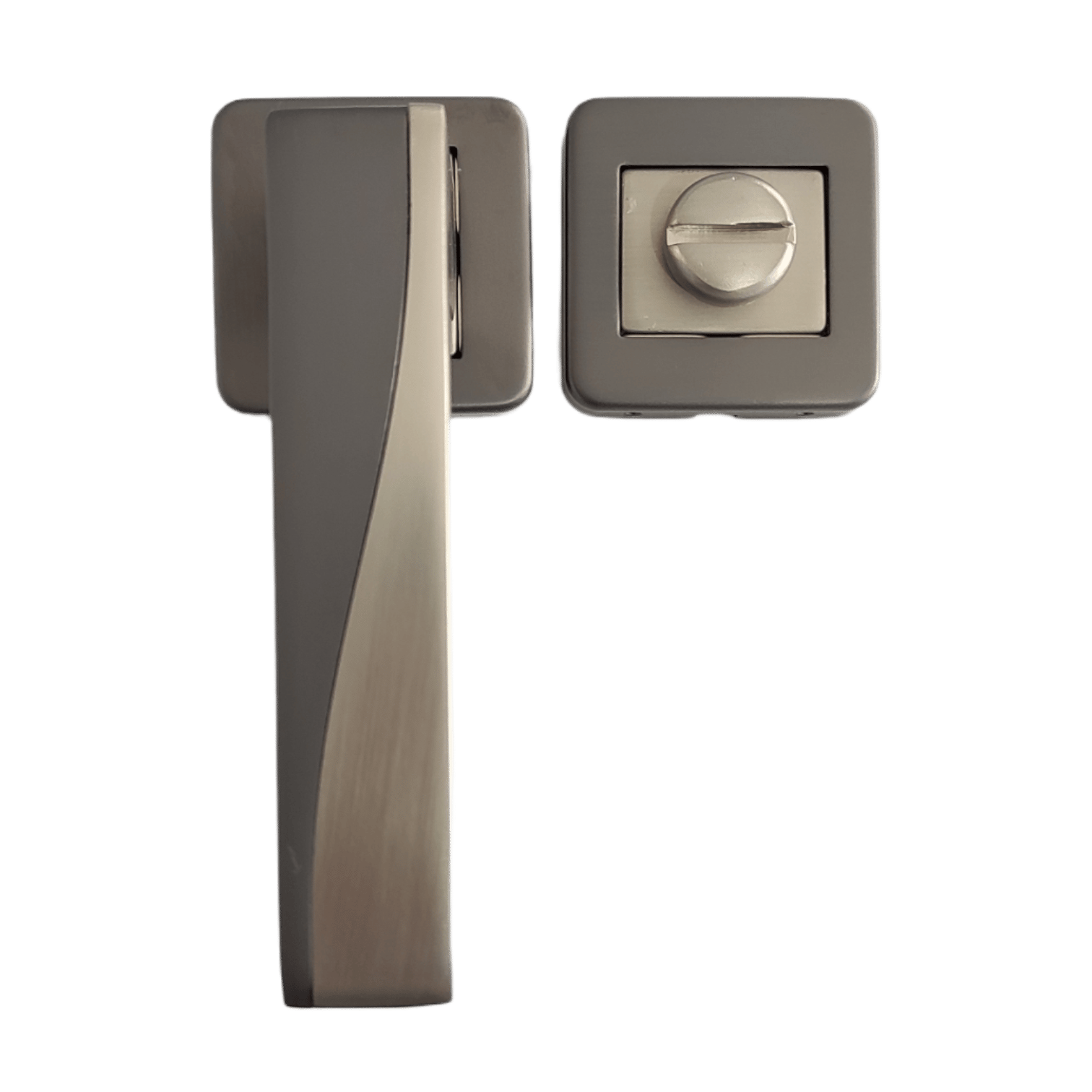 Sofuoğlu Derya Alm.Kare Rozet Antrasit Saten Wc Kapı Kolu-SOFUOĞLU