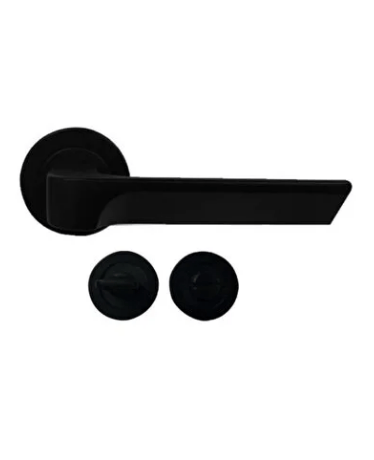 Sofuoğlu Dicle Alm.Rozetli Siyah Wc Kapı Kolu-SOFUOĞLU