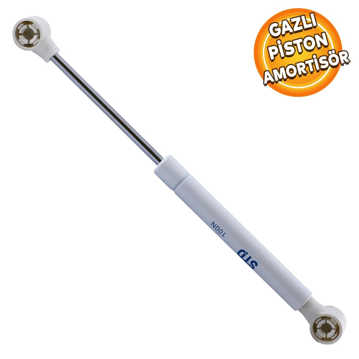 STD Dolap Amortisörü Gazlı Düşer Kapak Pistonu Ters Piston Kapak Hidroliği Gri (27 cm 100N)-STANDART CİVATA