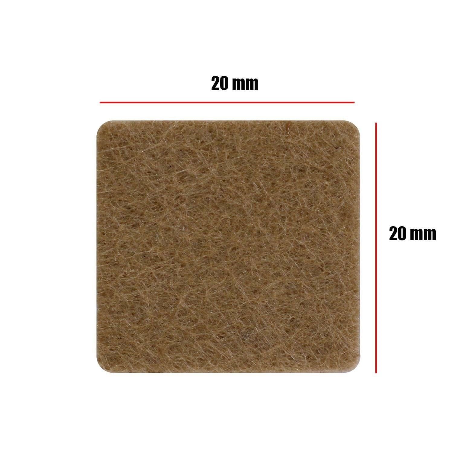 Weiss Yapışkanlı Keçe Mobilya Sandalye Masa Parke Zemin Koruyucu Kare 20 X 20 mm 40'lı-weiss