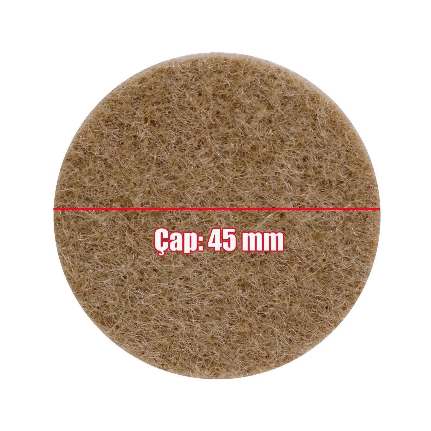 Weiss Yapışkanlı Keçe Mobilya Sandalye Masa Parke Zemin Koruyucu Yuvarlak 45 mm 10'lu-weiss