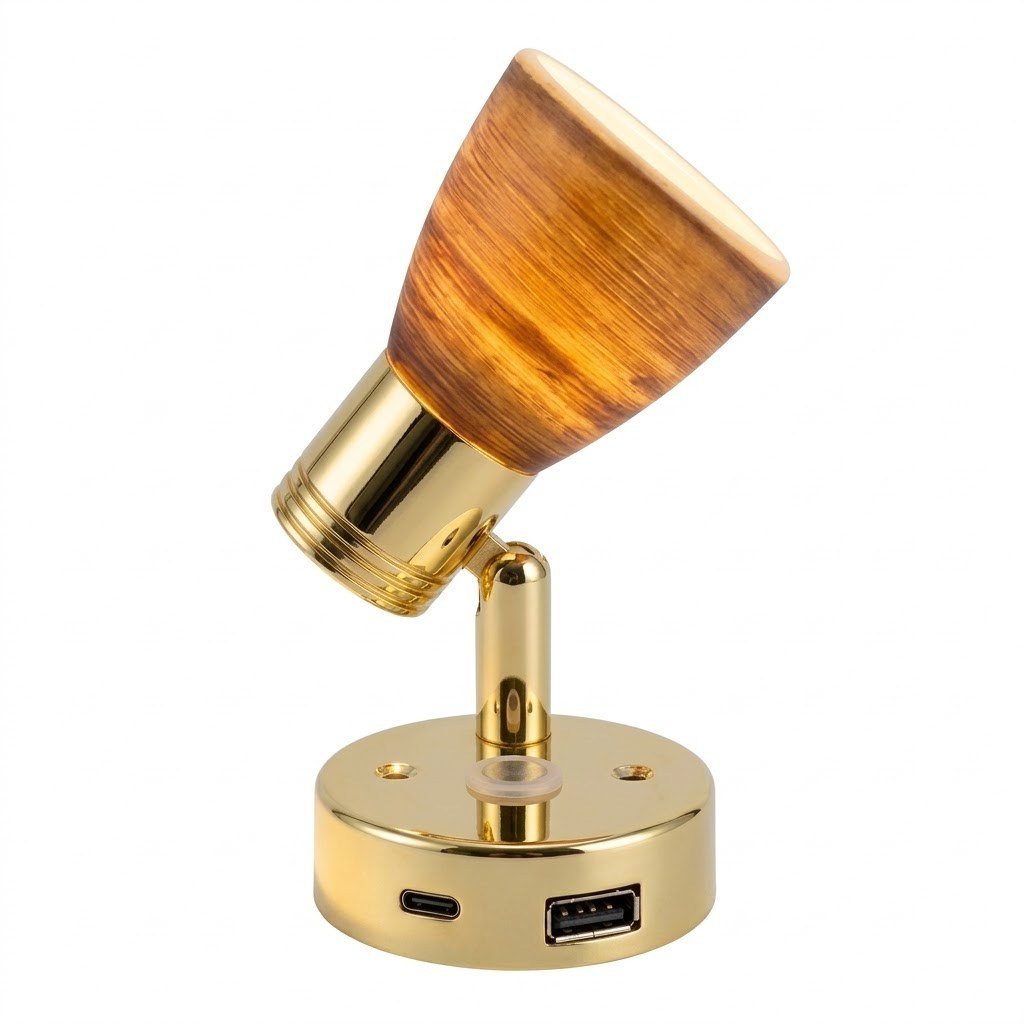 Babarvy Dokunmatik Döner Başlıklı Okuma Lambası (Gold)-Okuma Lambaları-BAB.RLTA011