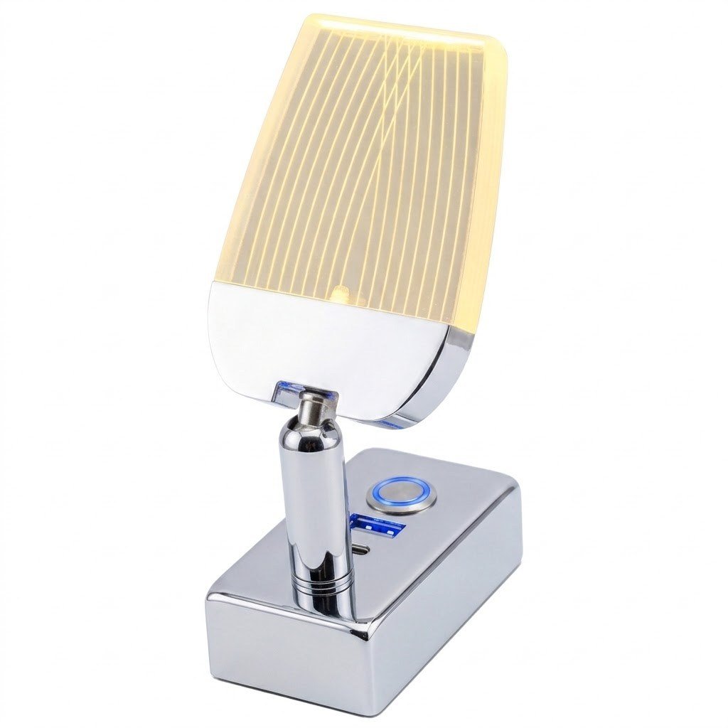 Babarvy Dokunmatik Döner Başlıklı Okuma Lambası (Silver)-Okuma Lambaları-BAB.RLTA012