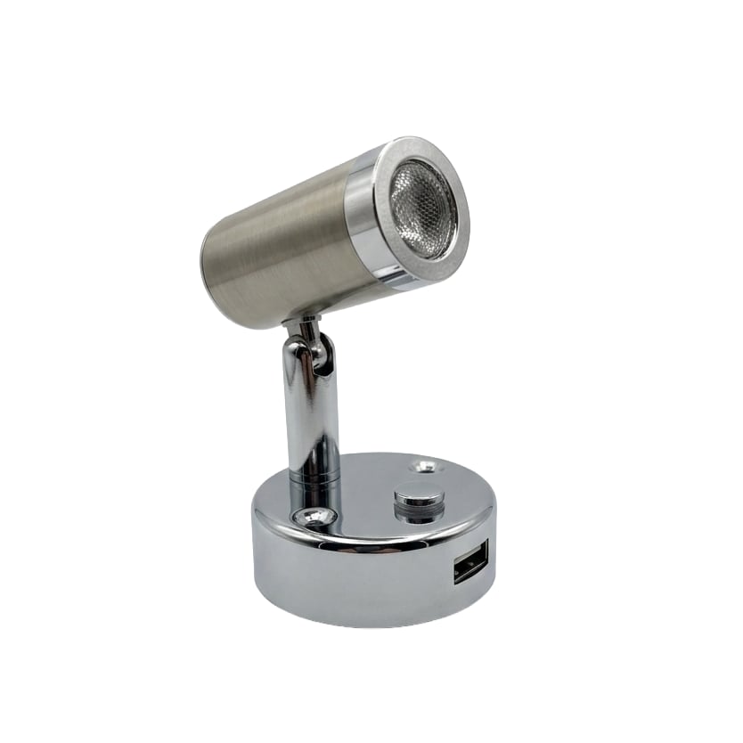 Babarvy Dokunmatik Döner Başlıklı Okuma Lambası (Silver)-Okuma Lambaları-BAB.RLTA003