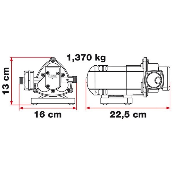 Fiamma Aqua 8 Su Pompası 12V 10L 1,5 Bar-Hidrofor-FIA.01216B01