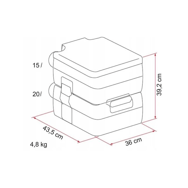 Fiamma BI-POT 39 20L Atık Tankı Portatif Tuvalet-Tuvaletler-FIA.01355-01-