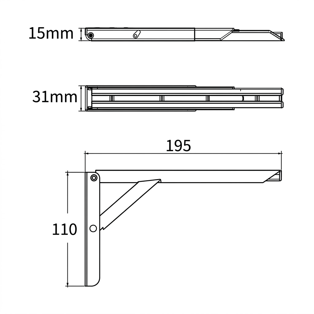 Moborv Masa Ek Uzatma Braketi (20 cm)-Masa Ayağı-MOB.MOBO-7600-1001-200B