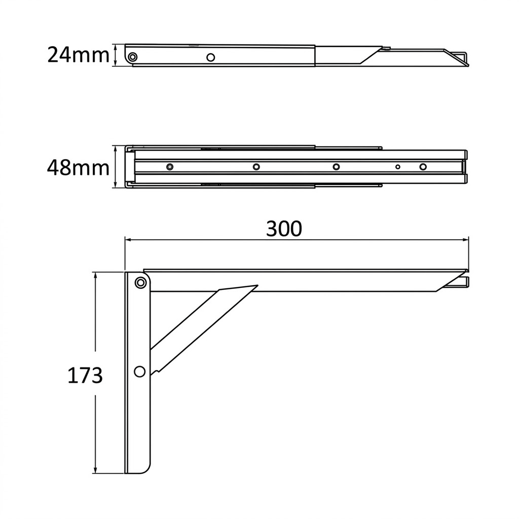 Moborv Masa Ek Uzatma Braketi (30 cm)-Masa Ayağı-MOB.MOBO-7600-1001-300B