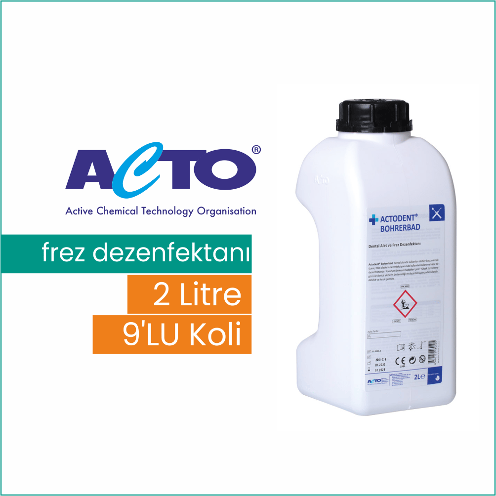 ACTO Actodent Bohrerbad 9'lu Koli / Dental Alet ve Frez Dezenfektanı