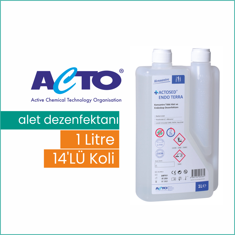 ACTO Actosept Endo Terra 14'lü Paket / Konsantre Alet Dezenfektanı