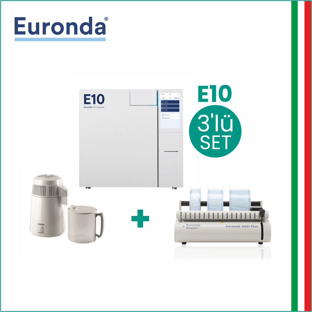 EURONDA E10 Otoklav 24 Lt. + Aquadist + Euroseal Set