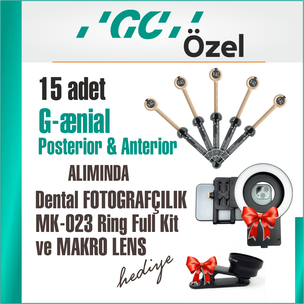 GC G-Aenial Posterior Kompozit / Refill + Dental Fotoğrafçılık Kiti / MK-023