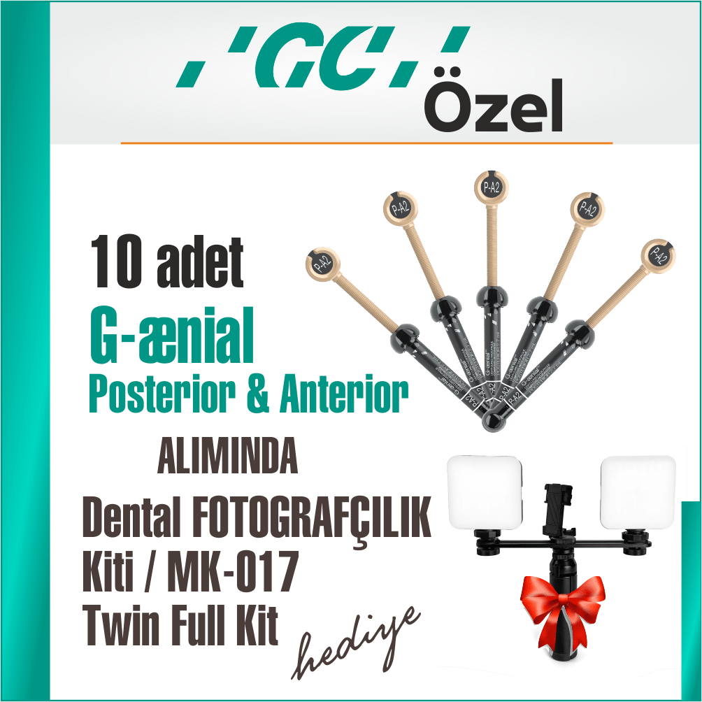 GC G-Aenial Posterior Kompozit / Refill + Dental Fotoğrafçılık Kiti / MK-017