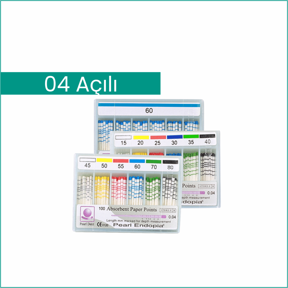 PEARLY DENT Paper Points 04 Açılı