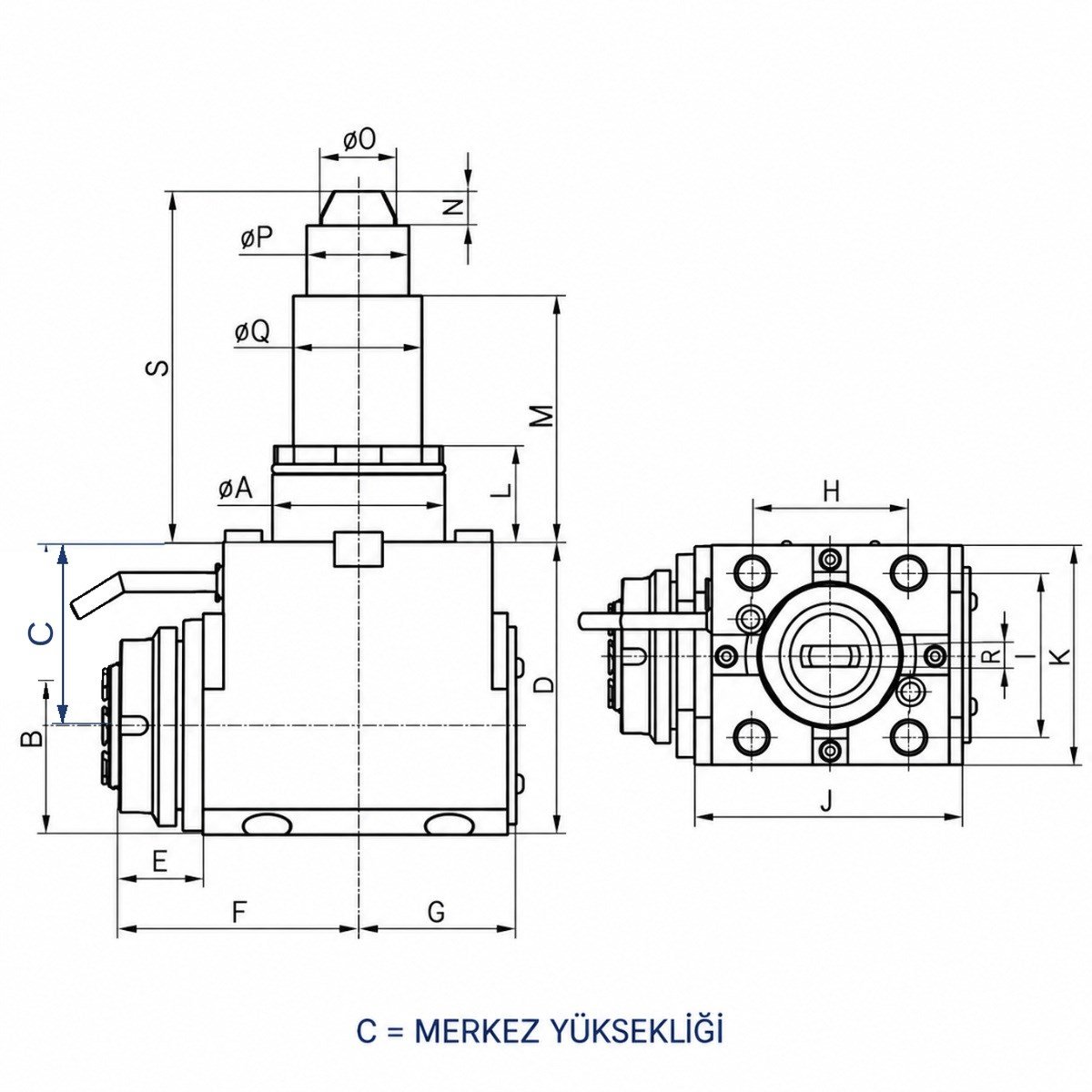 BMT40 90° Radyal Canlı Takım