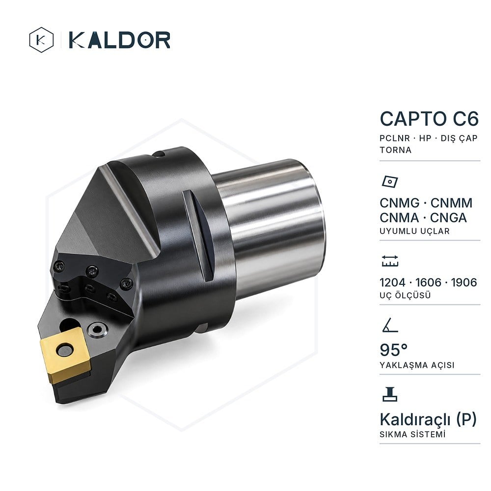 Capto C6 PCLNR 95° HP Sağ Dış Çap Torna Kateri