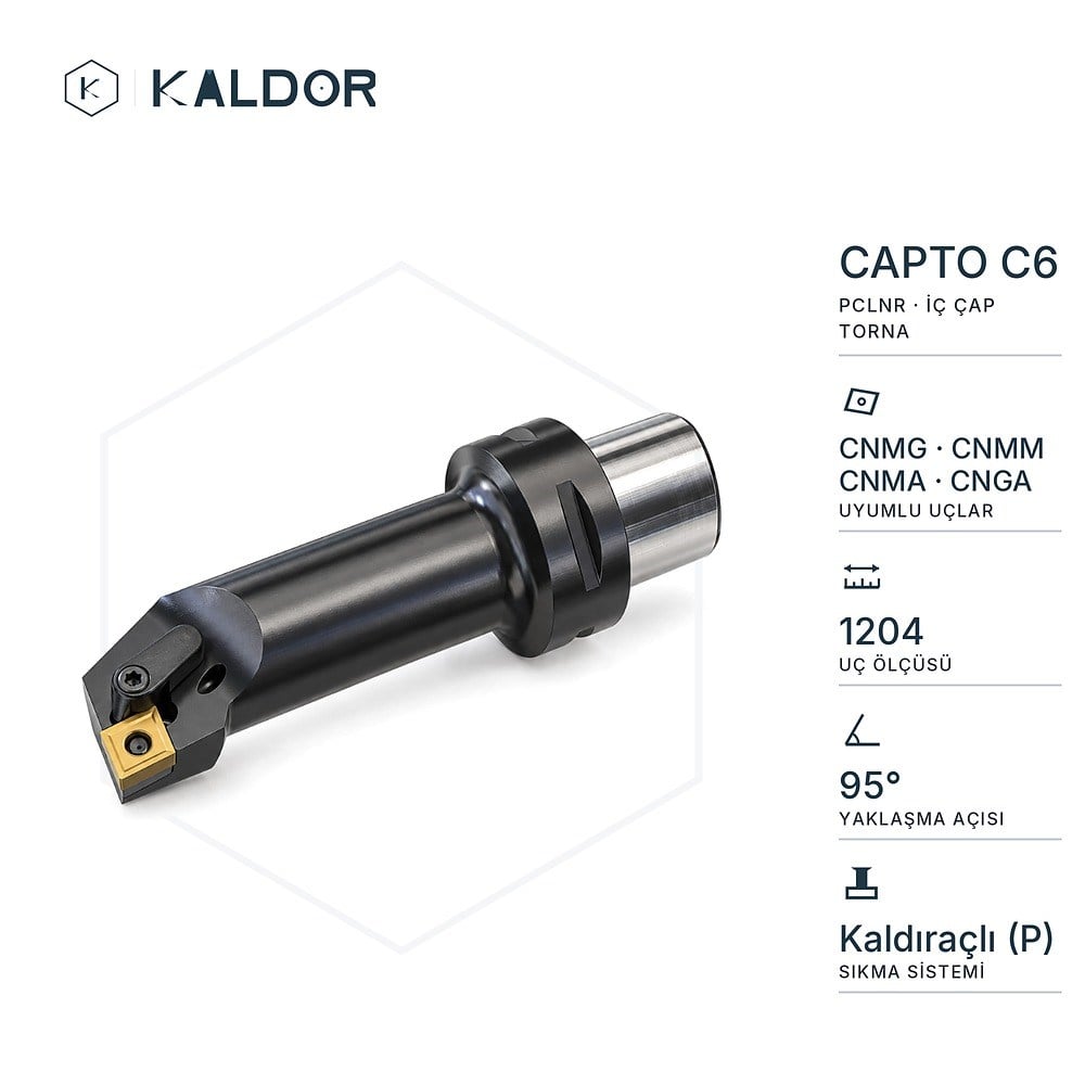 Capto C6 PCLNR 95° Sağ İç Çap Torna Kateri (Bora Barı)