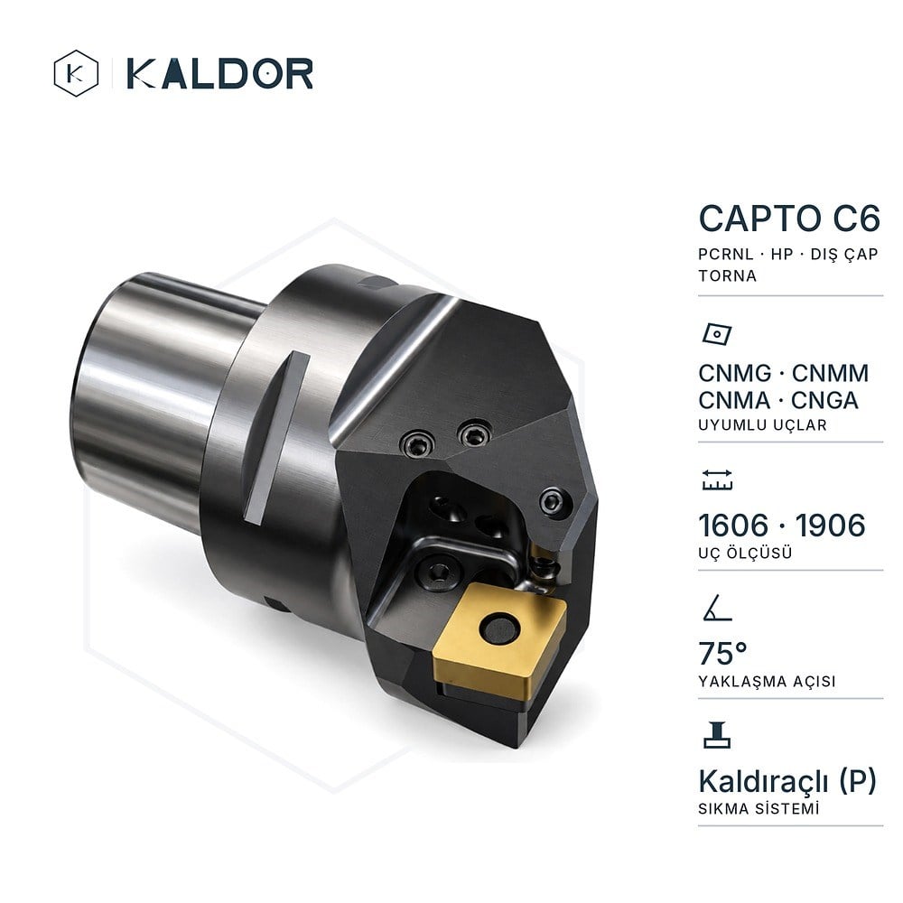 Capto C6 PCRNL 75° HP Sol Dış Çap Torna Kateri