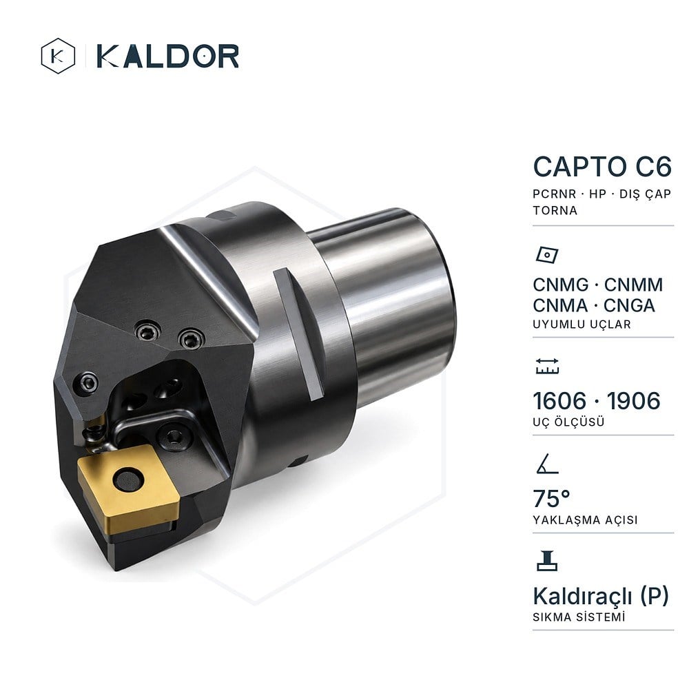 Capto C6 PCRNR 75° HP Sağ Dış Çap Torna Kateri