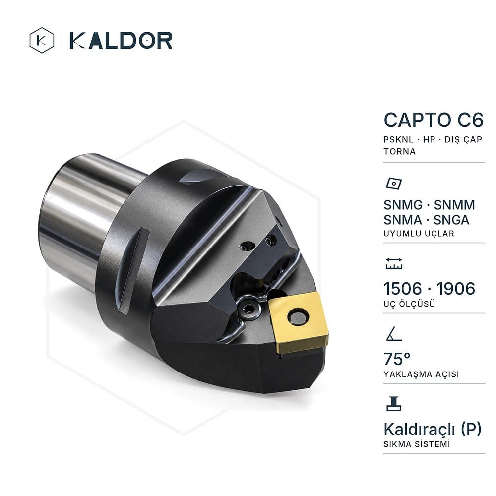 Capto C6 PSKNL 75° HP Sol Dış Çap Torna Kateri