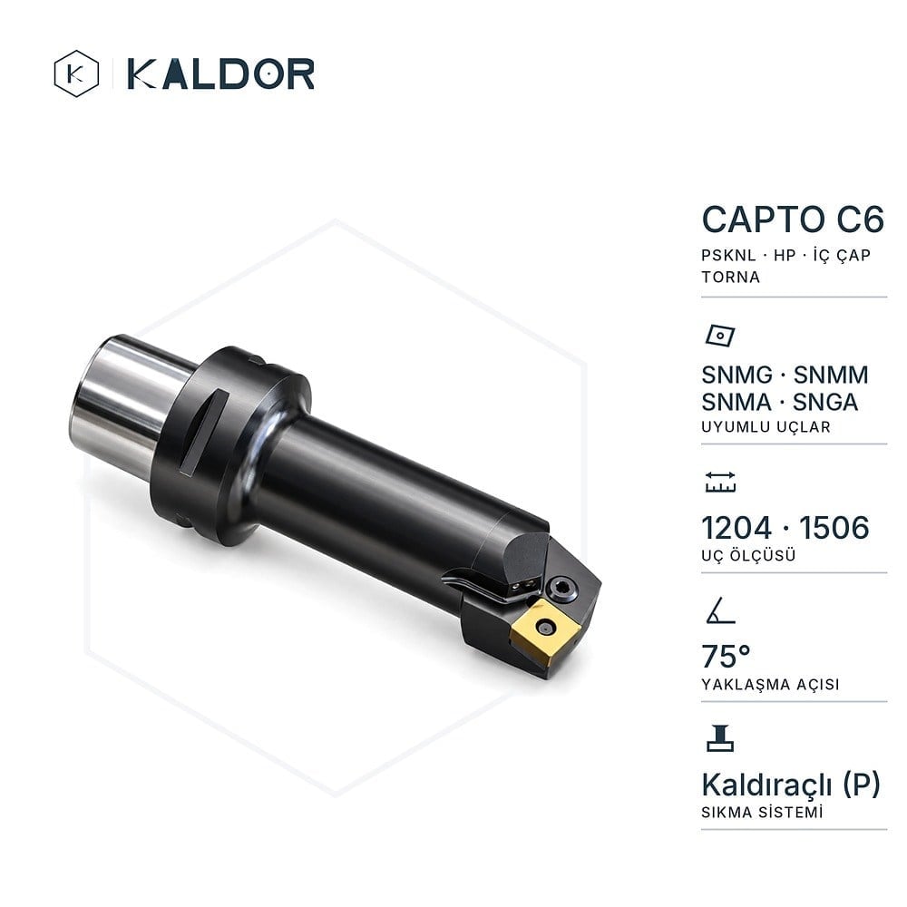 Capto C6 PSKNL 75° HP Sol İç Çap Torna Kateri (Bora Barı)