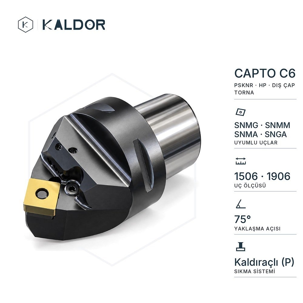 Capto C6 PSKNR 75° HP Sağ Dış Çap Torna Kateri