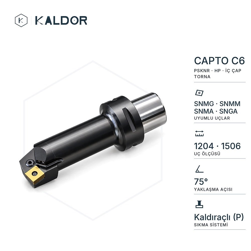 Capto C6 PSKNR 75° HP Sağ İç Çap Torna Kateri (Bora Barı)