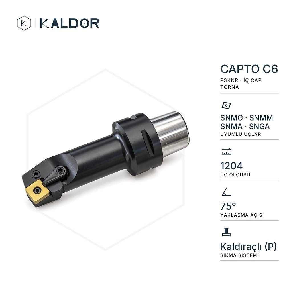 Capto C6 PSKNR 75° Sağ İç Çap Torna Kateri (Bora Barı)